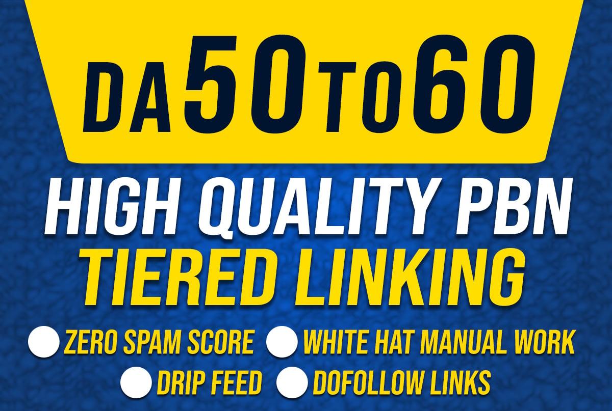 I will create 50 seo dofollow high da backlinks with tier link building