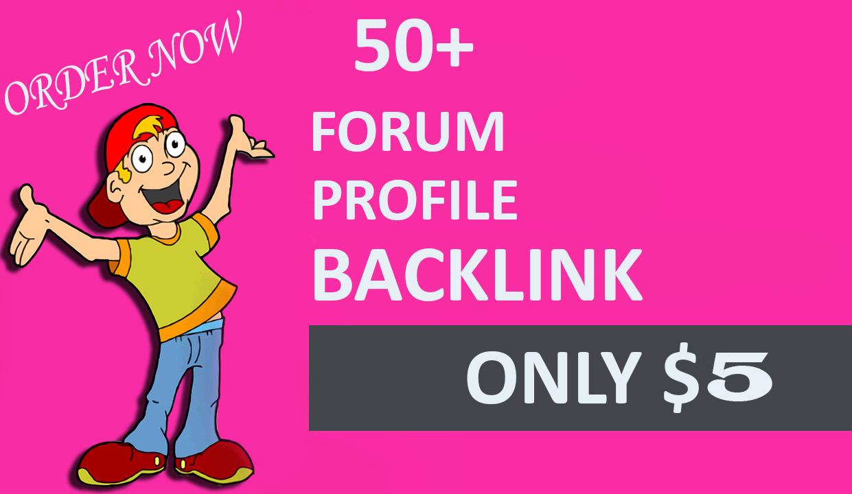 50+ High Quality Forum Backlinks 