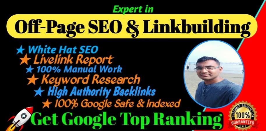 I will Do off-page SEO Backlinks manual link building service for google top ranking
