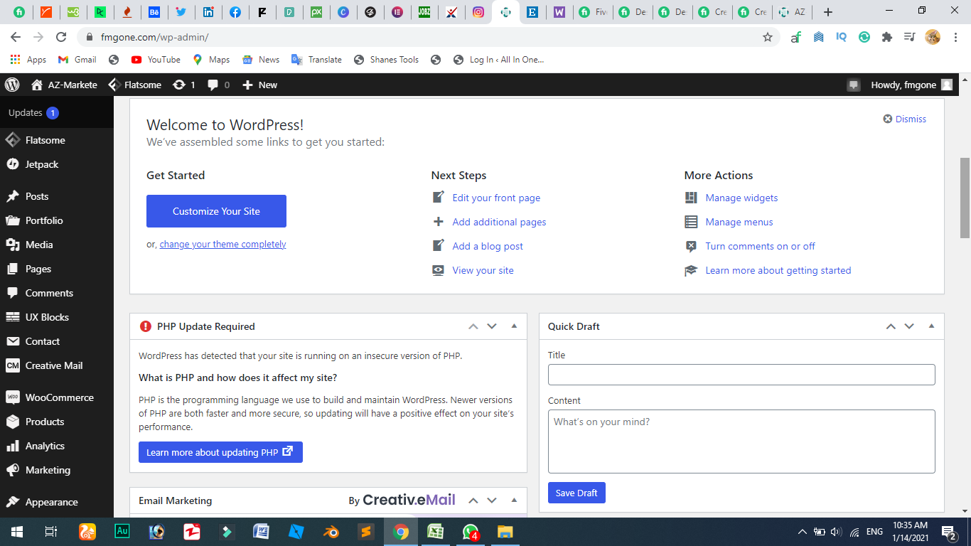 create and design ecommerce wordpress website