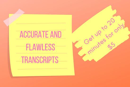 I will transcribe your audio or video in any language 