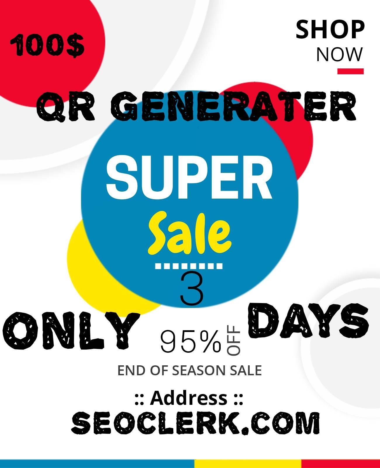 QR code generator software system for QR generator 