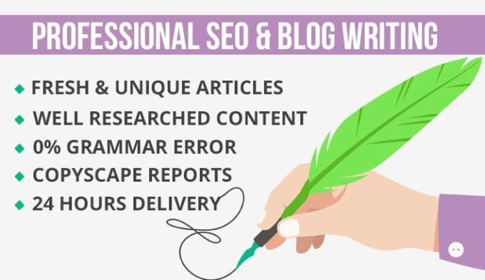 I will do 1000 words SEO Optimized article writing 