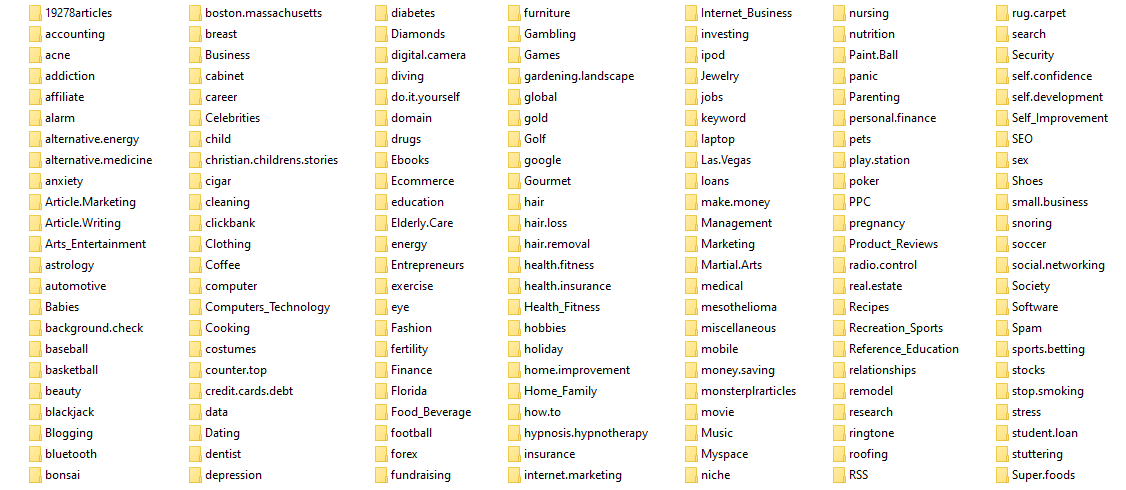 I will Give you package 1,000,000 articles in English for the first 100poeple