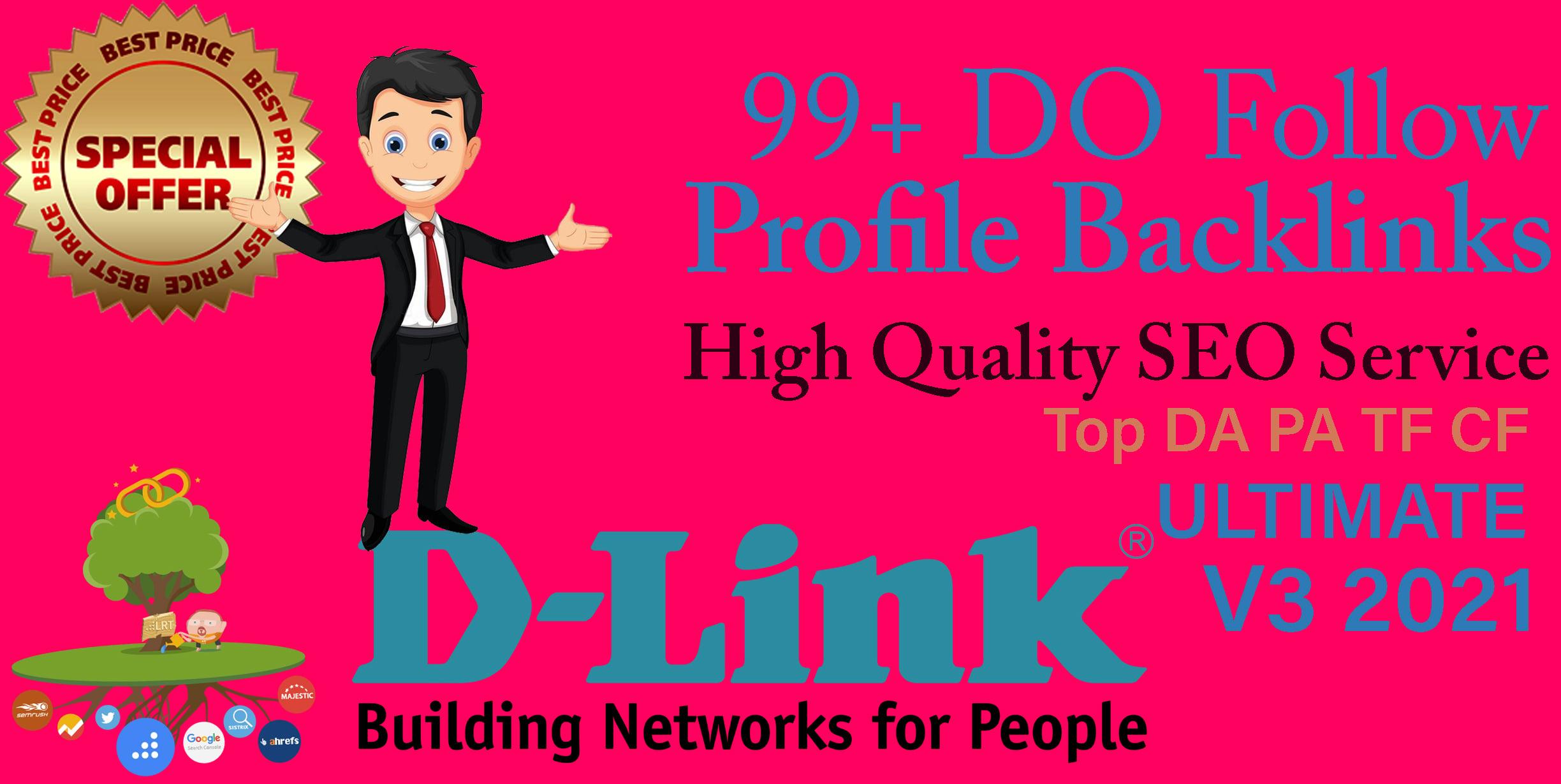 I will 150 create SEO profile backlinks with High Quality DA PA site