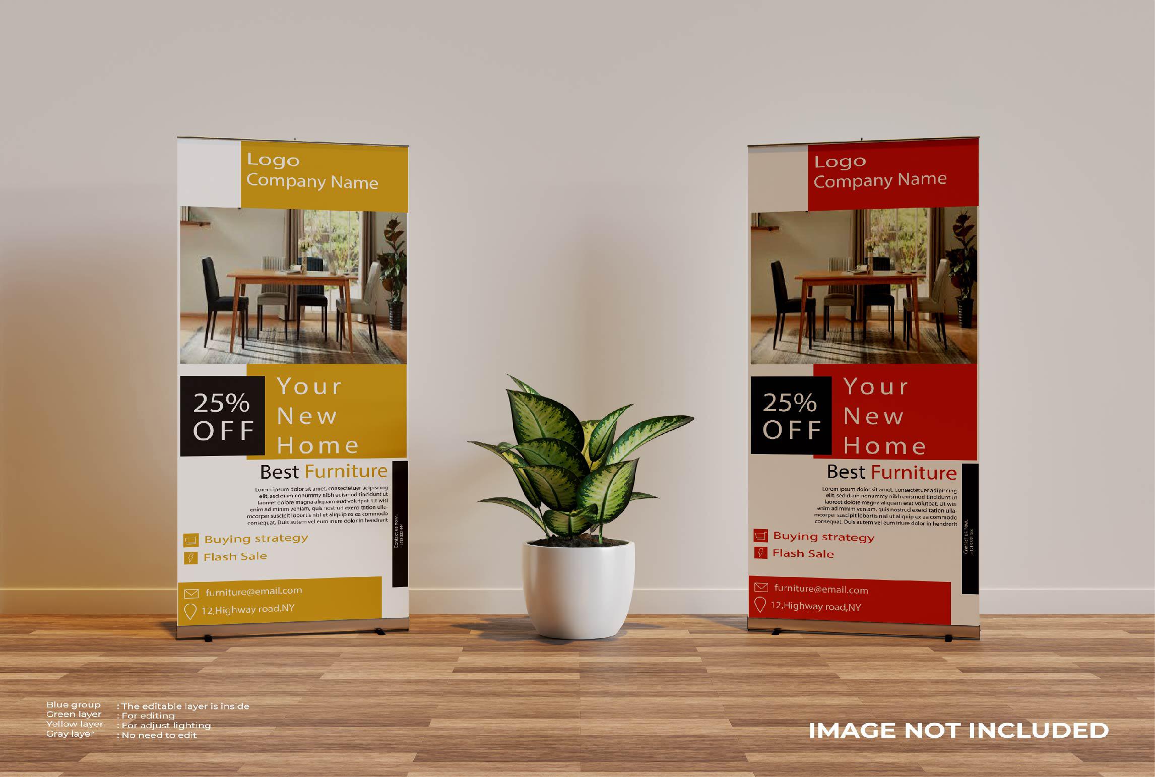 I will do impactful billboard and rollup banner design for you