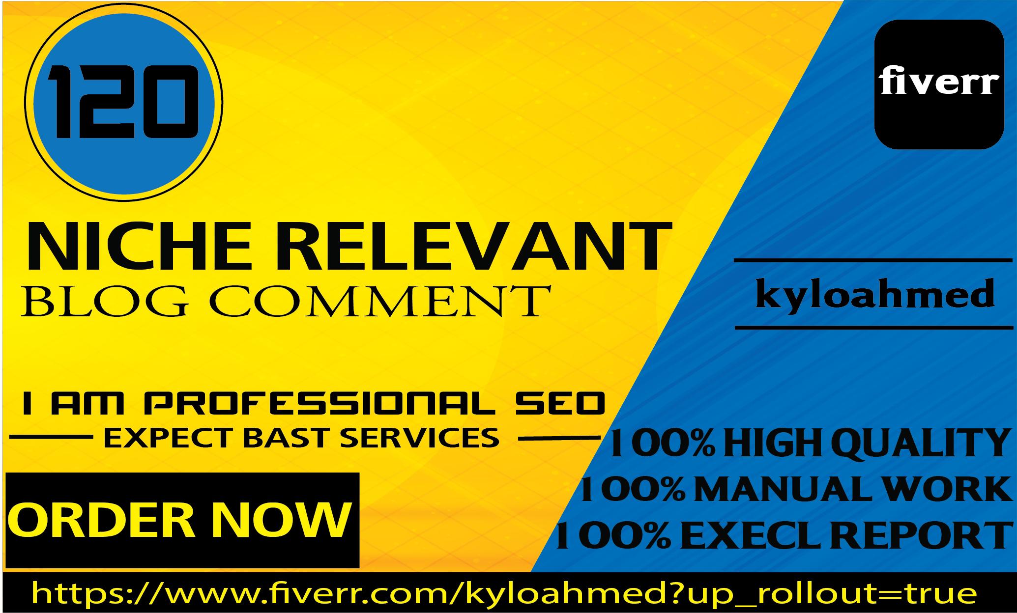 I will do 80 niche relevant unique manually blog comment