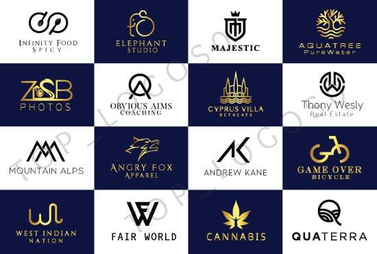 I will do a modem minimalist and luxury logo design