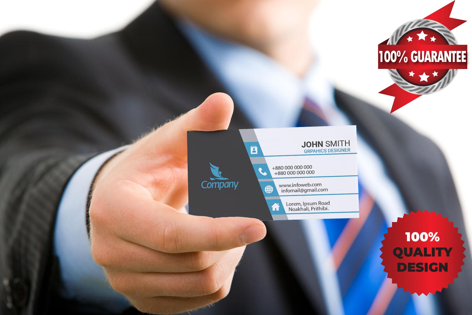 I will do awesome business card, minimalist business card & id card design professionally within 24 