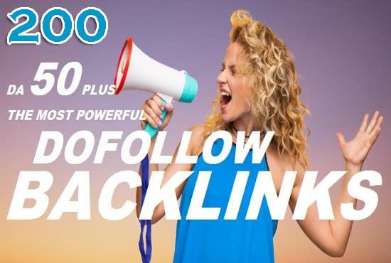 200 manually high da dofollow backlinks SEO link building service