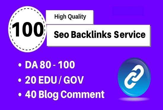 Manually create 100 SEO backlinks service white hat link building