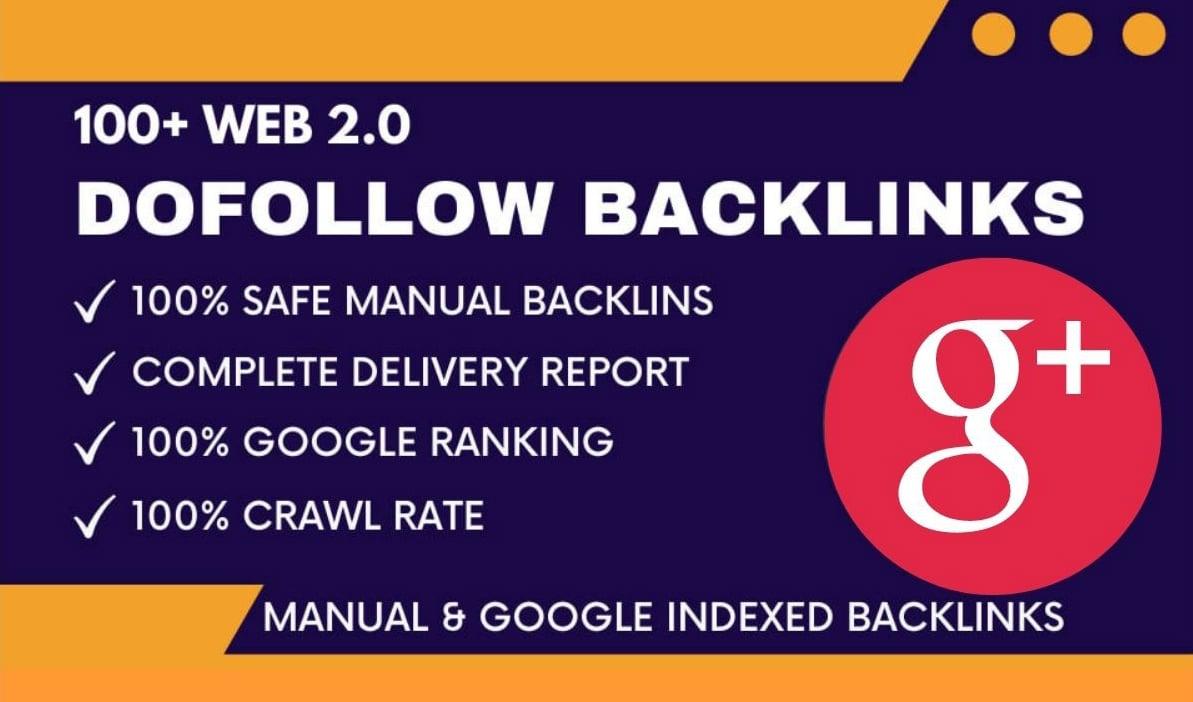  Manually build 100 plus authority dofollow web 2 0 backlinks