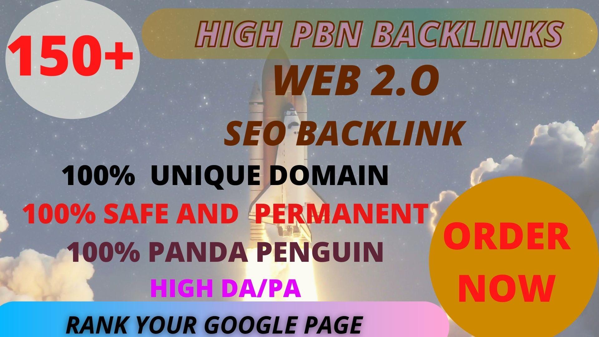 Get 150 Permanent DA 50+ PA 35+ Permanent Dofollow Homepage pbn Backlinks.