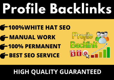 25 Profile Backlinks High Authority Website Permanent external link establishment 