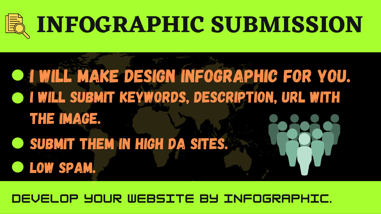 I will design and submit infographic on 30 high DA sites manually.