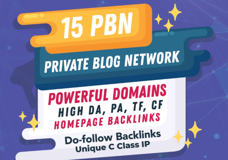 I will do 15 Homepage Permanent PBN Backlinks In DA 30+