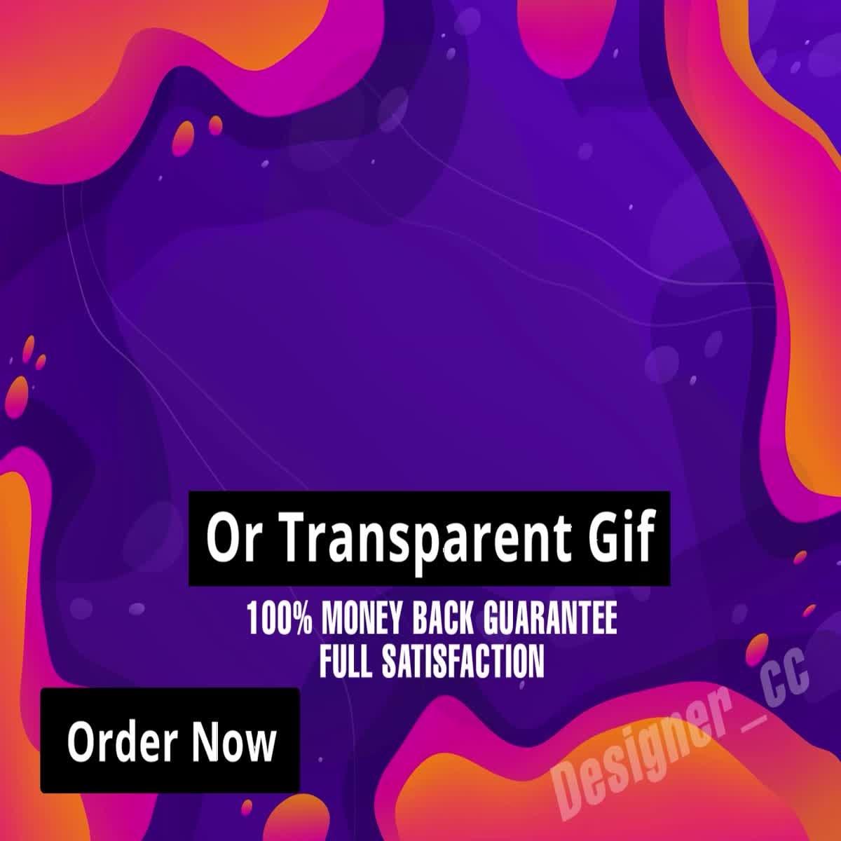 I will make gif, json or transparent animation