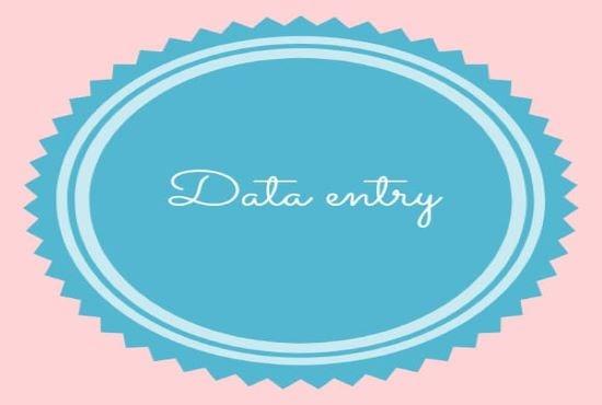 i will offering all type of data entry services