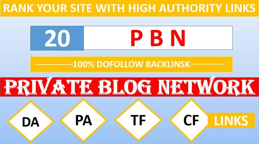 Unique and Powerful 20 High Quality PBN backlinks 