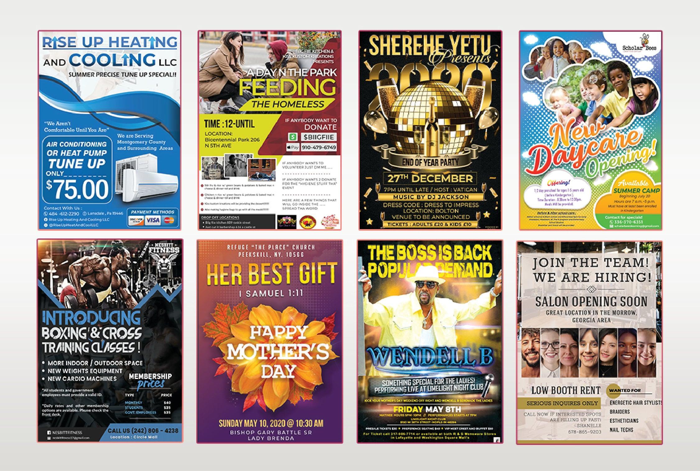 Design any kind of flyer or poster