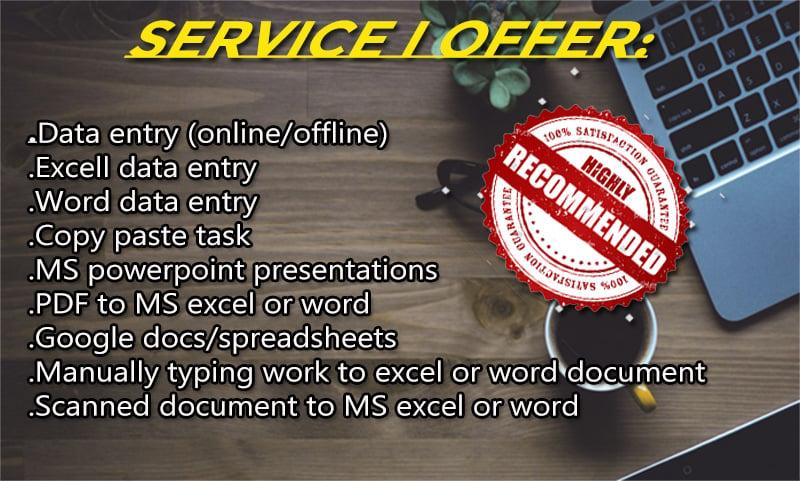 I will do Data entry and copy, paste tasks