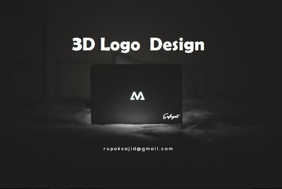  I am expert in professional 3d logo design with HQ file