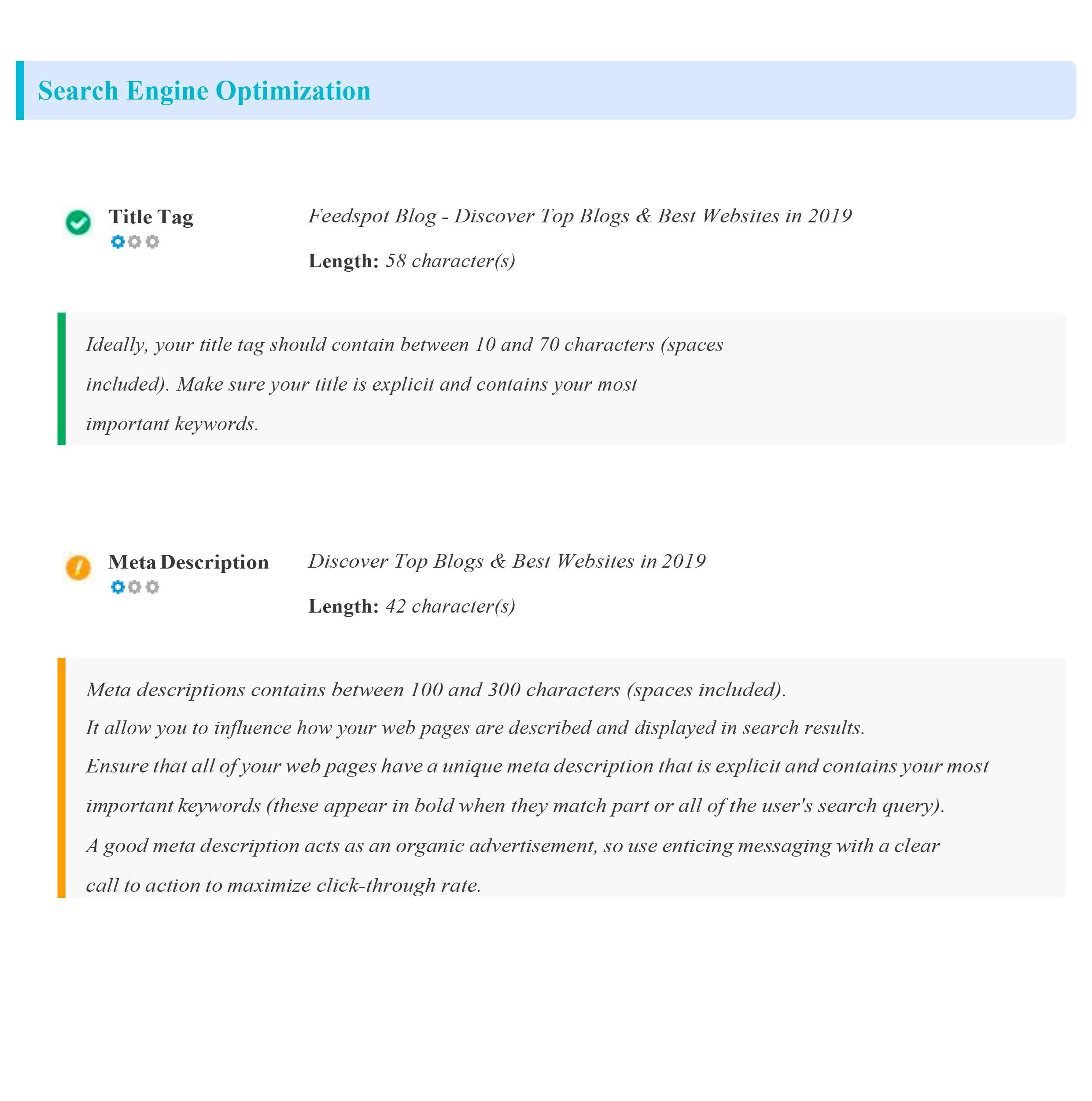 I will do a SEO analysis of your site.