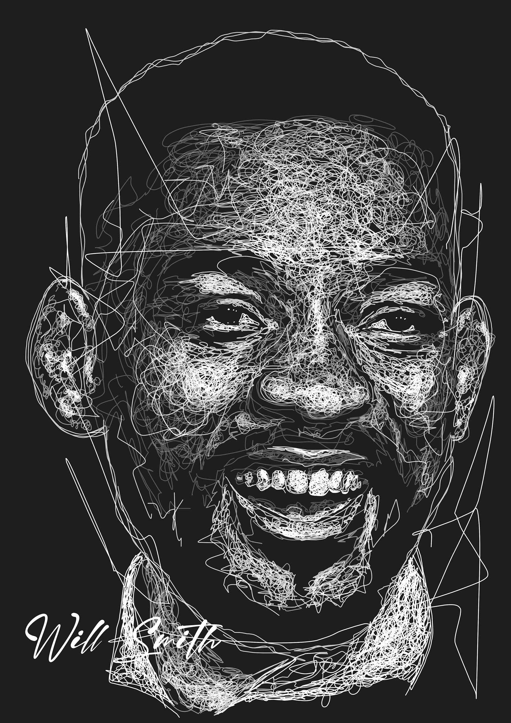 I will draw a unique scribble art from your photo