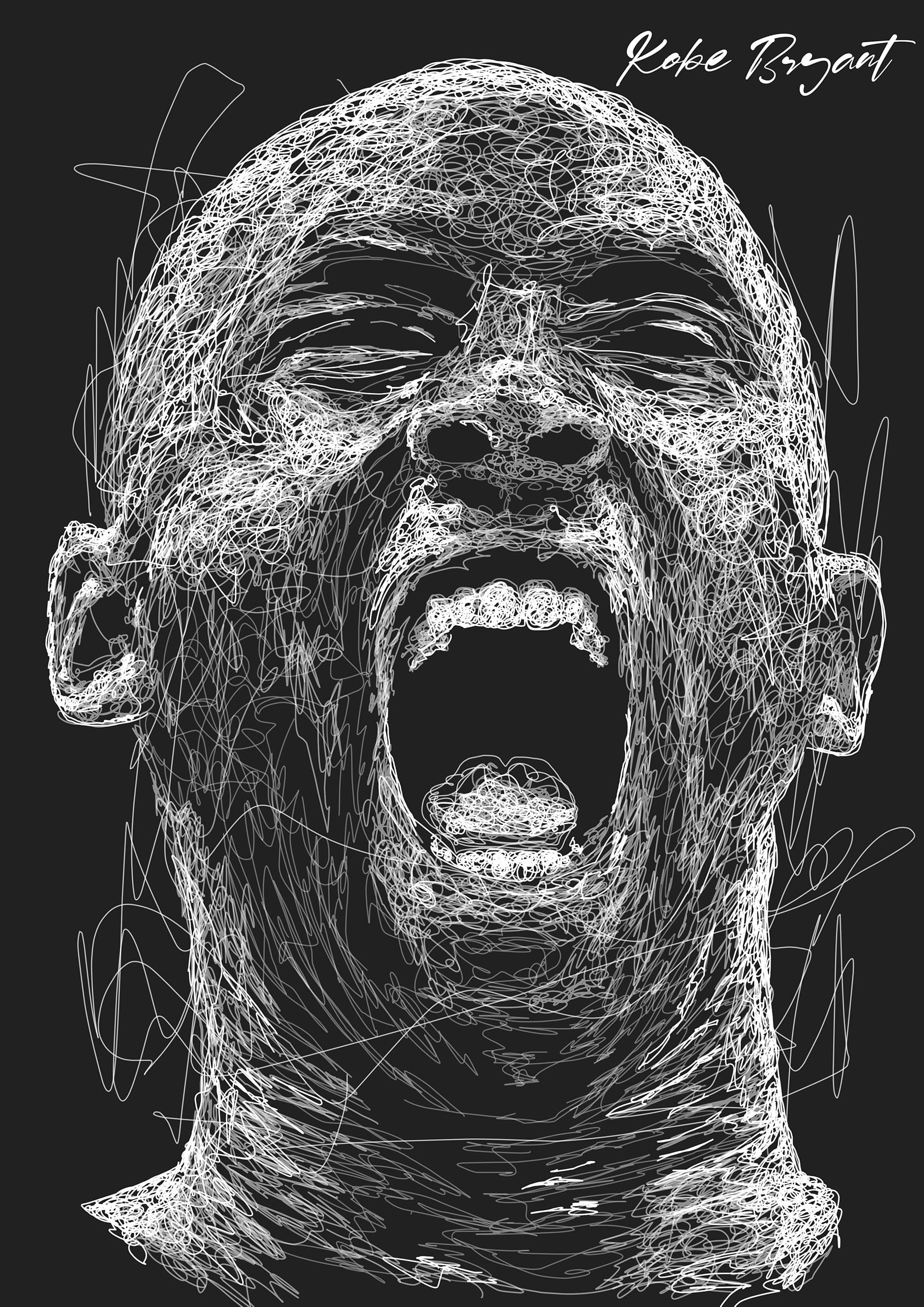 I will draw a unique scribble art from your photo