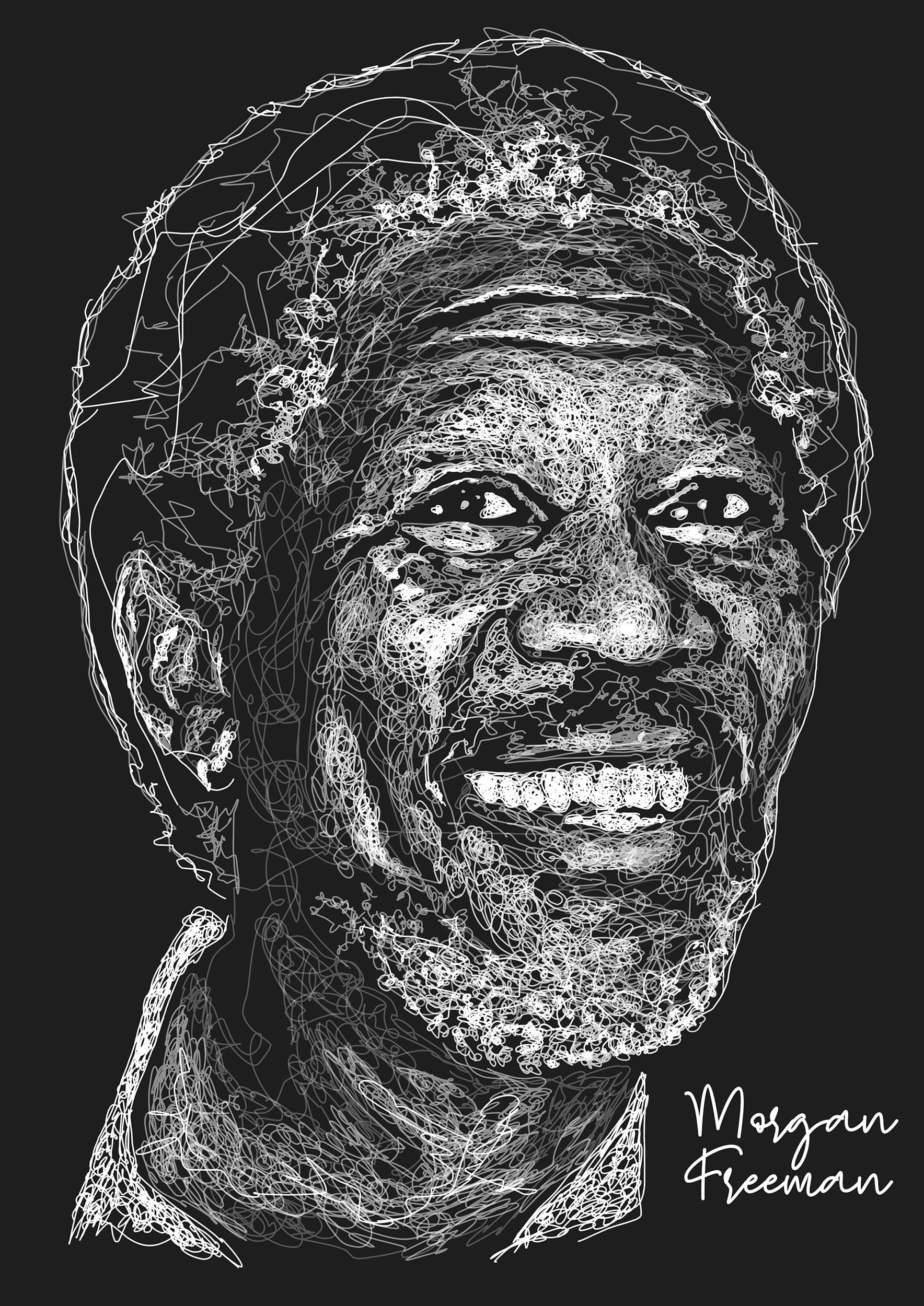 I will draw a unique scribble art from your photo