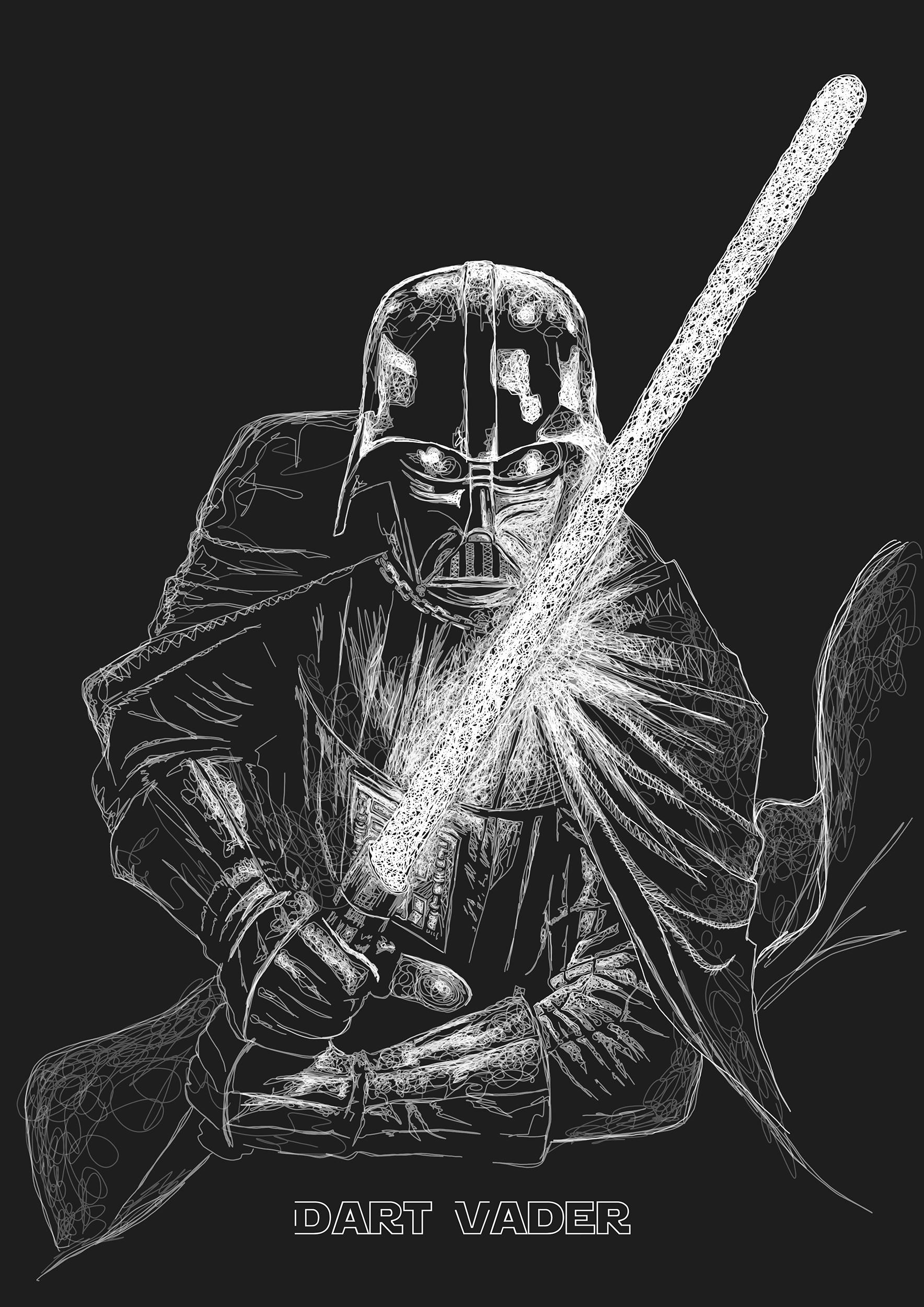 I will draw a unique scribble art from your photo