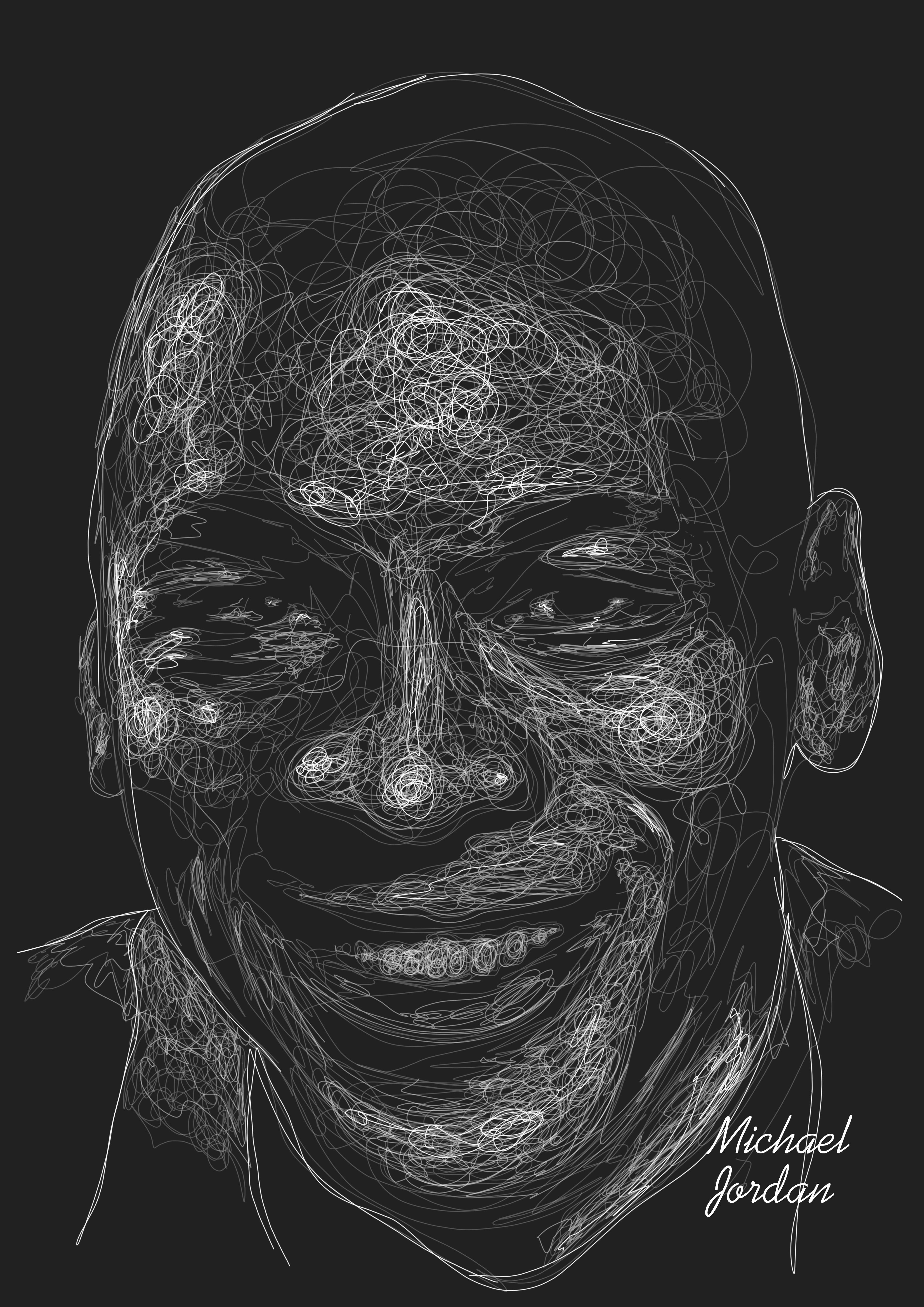 I will draw a unique scribble art from your photo