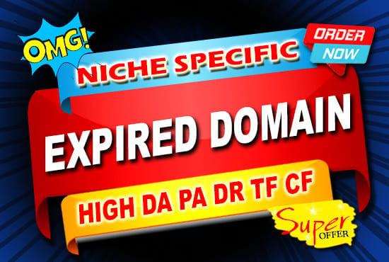 I will find qualitative expired domain research