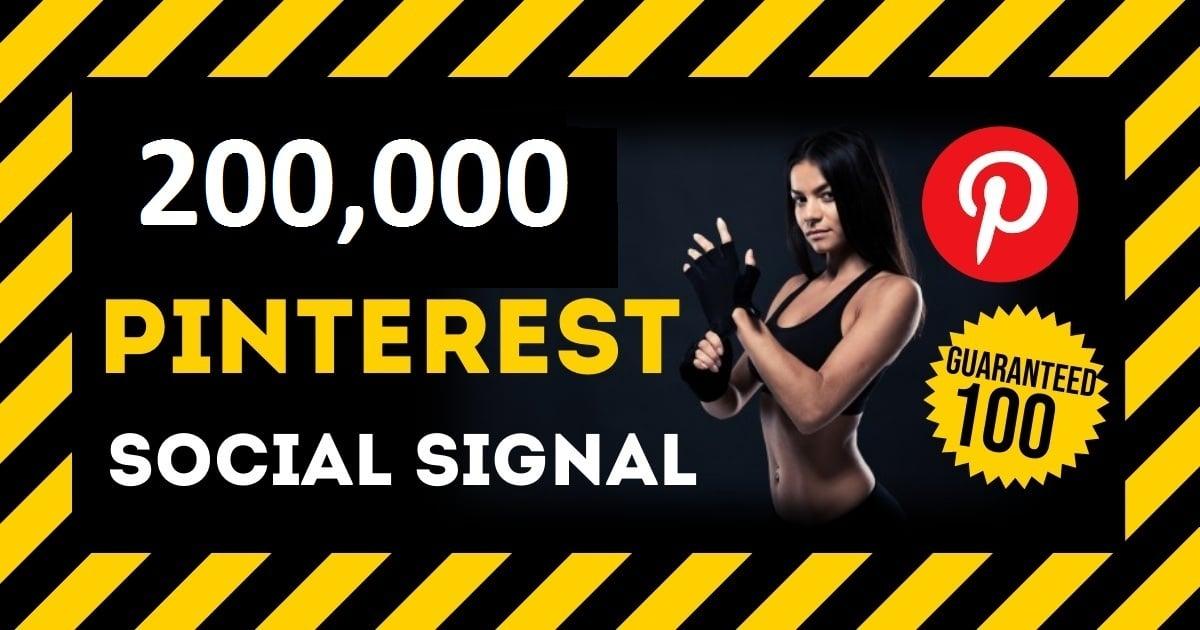 HQ Service 200,000 Pinterest Social Signals PBN Backlink Share Bookmarks Important Google Ranking