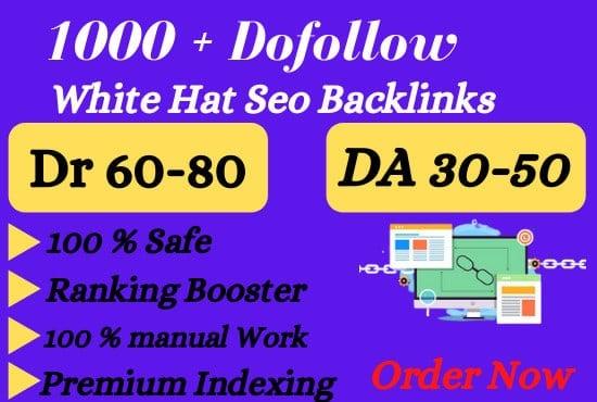 create 1000 contextual dofollow white hat seo backlinks