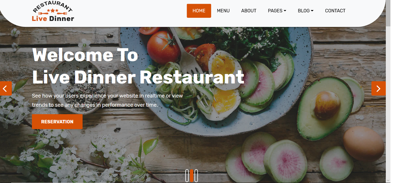 Restaurant Web Design with Adobe XD, HTML5, CSS3, JavaScript