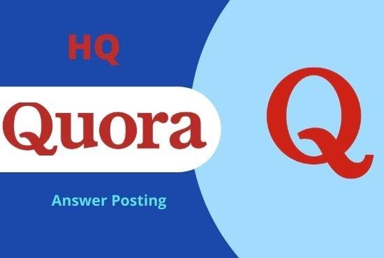 I will promote your website by HQ 20 Quora Answers 