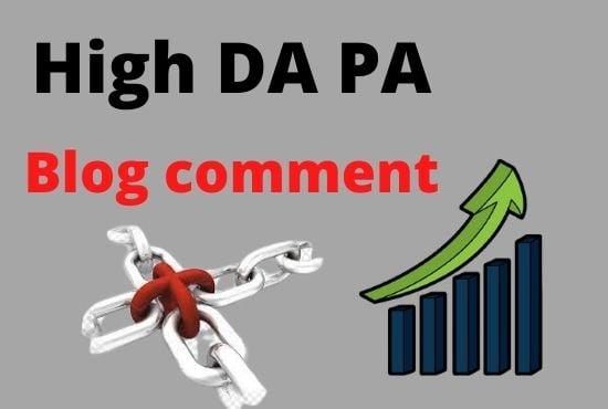  Guaranteed 50 high DA PA blog comment for your higher ranking