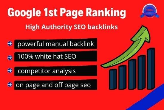 Rank your website on google 1st page ,30 days seo service