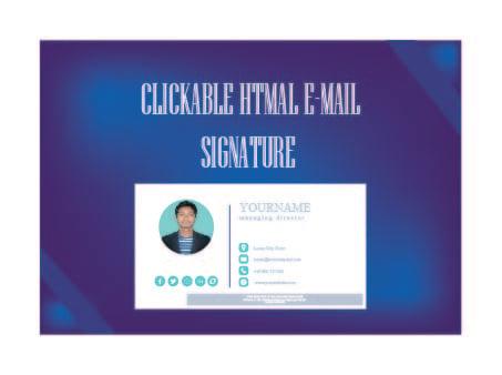 I well design professional clickable E-mail signature for you