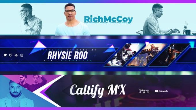 I will design a perfect youtube banner art