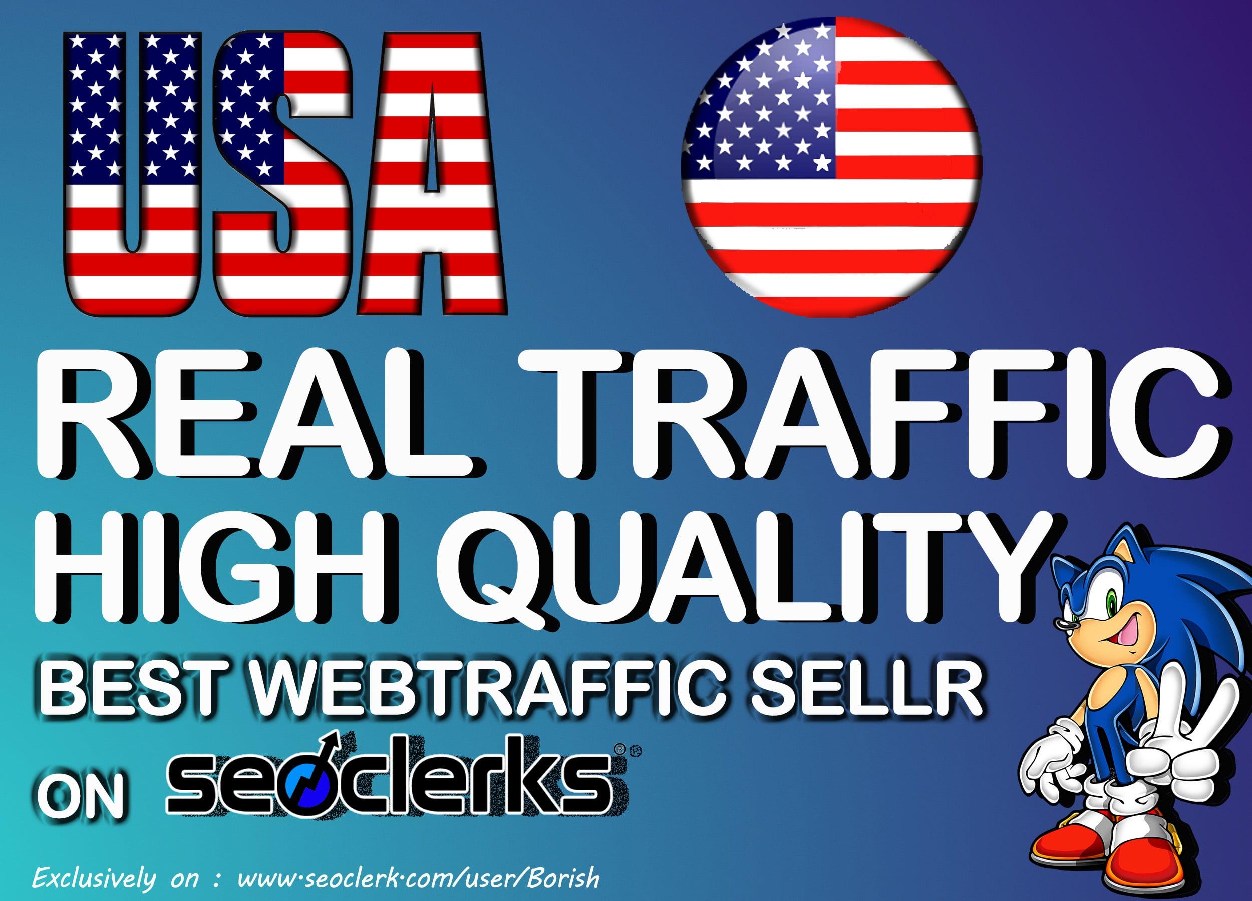 30000 I will send keyword targeted USA traffic with low bounce rate{Daily 900 - 1000for 30 days} 