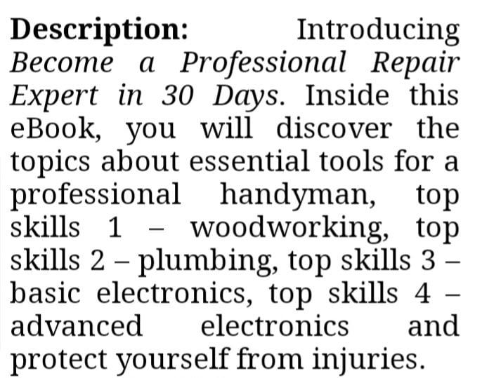 Become a professional repair expert in 30 days