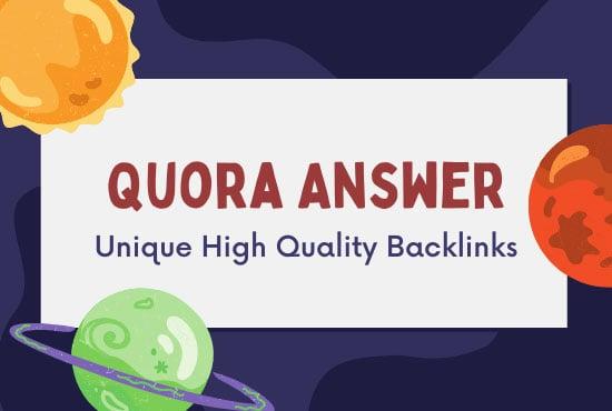 I will provide 10+Free2 high quality Quora answers
