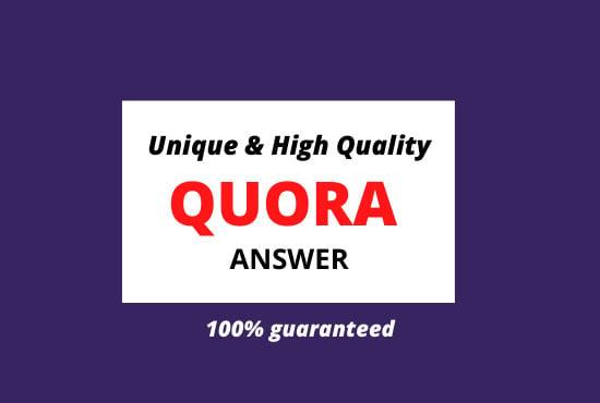 I will do 5+2Free high quality Quora answers 