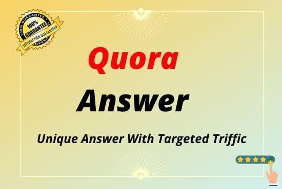 I will do 5+2Free high quality Quora answers 