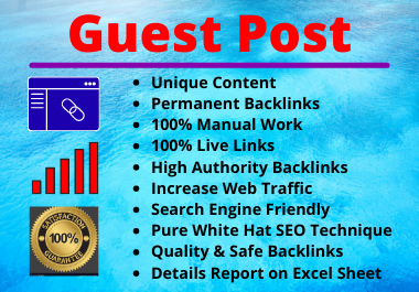  Write and Publish 10 Guest Posts High Authority Unique Content Permanent Backlinks