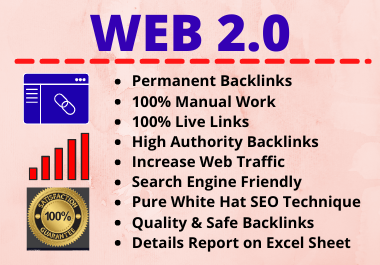 60 Web 2.0 Backlinks High Authority Permanent Manual Contextual Link Building 