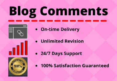 125 Blog Comments High Quality Manual Permanent Backlink