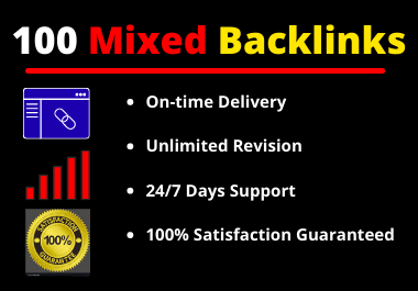 100 Mixed Backlinks High Authority Permanent Natural High Quality Link Building Rank Your Website